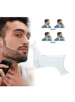 Buy Men Beard Shaping Tool Styling Comb Template Shaving Shape Guide Cut in UAE