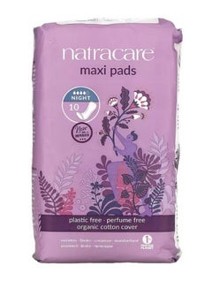 Buy Maxi Pads Organic Cotton Cover Night 10 Pads in UAE