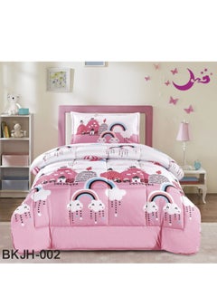 Buy Children's Quilt Set with Graphic Design Middle Filling Fabric Material 160 x 210 cm in Saudi Arabia