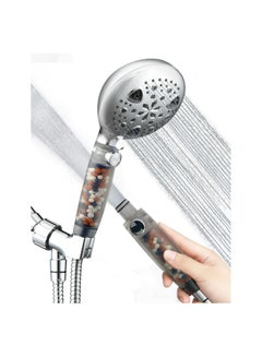 Buy Shower Head, High Pressure Handheld Showerhead with Filter, 9-Mode Spray Showerhead, Effective Water Pressure Control, for Dry Skin & Hair, for Cleaning Pets, Bathrooms, Blankets Etc.(1 Pack) in Saudi Arabia