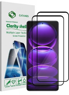 Buy 2 Pack For Xiaomi Redmi Note 12 4G Screen Protector Tempered Glass Full Glue Back in UAE