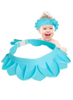 Buy Baby Shower Cap Adjustable Silicone Shampoo Bath Cap Protection Cap Safe Shampoo Shower Hat Waterproof Bathing Hat Infants Soft Shampoo Hat for Infants Toddlers Kids Children  Clip Blue in UAE