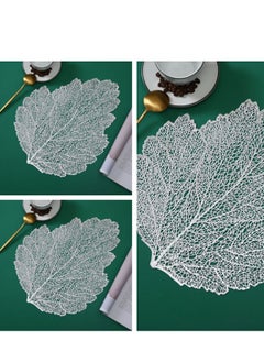 اشتري 4-Piece Leaf Wisps Empty Hot Stamping Placemat, Western Table Mat, Table Decoration في الامارات