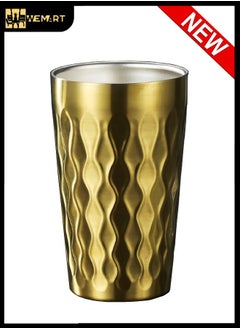 Buy Stainless Steel Cup for Juice or Coffee Gold Colour in Saudi Arabia