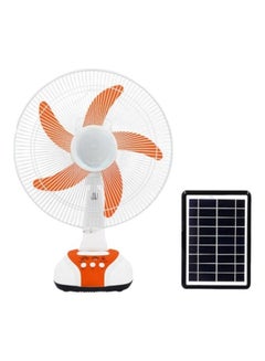 Buy Wireless Rechargeable Solar Table Fan With Led Light And Solar Panel 16 Inch 9v 3w in Saudi Arabia