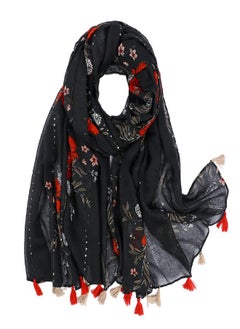 Buy Yeieeo Lightweight Women's Fashion Floral Printed Winter Fall Warm Scarves Scarf Shawl (Floral 17) in UAE