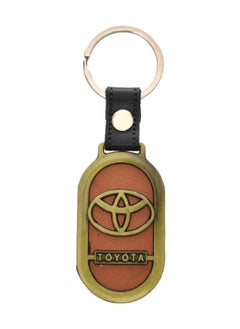 Buy Metal KeyChain Ring with Logo for Toyota Car, Metal and leather Chain Keyring Styling Decoration Accessories Waterproof Anti-Scratch  and Buckle Hanging - Multi color in Egypt