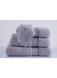 Buy Tiffany Zero Twist Hand Towel Silver Grey 50x90cm in UAE