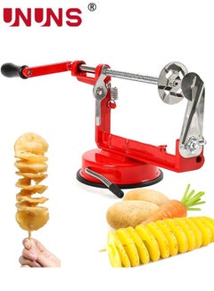 Buy Spiral Potato Slicer,3-In-1 Stainless Steel Manual Potato Slicer Spiral Cutter Tool,For Onion Carrot Cucumber Eggplant Apple,French Fry Cutter in Saudi Arabia