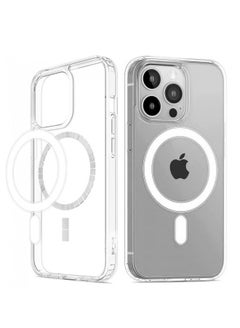 Buy iPhone 15 Pro Max MagSafe Clear Case Magnetic Cover MagSafe Crystal Clear Protective Shockproof Transparent Cover Case in UAE