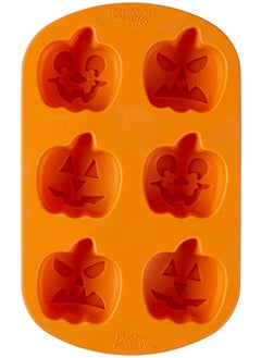 Buy Wilton Jack-O-Lantern Pumpkin Silicone Mold, 6-Cavity Baking Mold in UAE