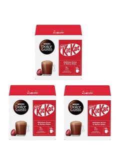 Buy Dolce Gusto Kitkat Chocolate 16 Capsules pack of 3 in UAE