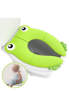 اشتري Kids Toilet Seat Cover Travel Portable Folding Potty Training Non Slip Silicone Pads, Reusable Toddlers Toilet Seat Covers Liners Fits Round & Oval Toilets Suitable for Kids Baby في السعودية