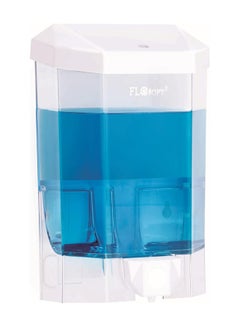 Buy Liquid soap dispenser, white/transparent, 500ml in Egypt
