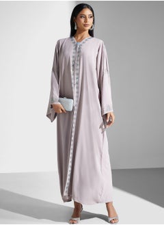 اشتري Embellished Flared Sleeve Abaya في الامارات