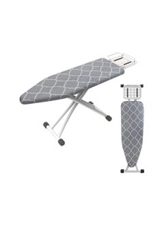 اشتري Ironing Board, 43'' * 13''Foldable Iron Stand with Extra Ironing Board Cover, Adjustable Height, Iron Rest & Safety Lock, Heat Resistant, Lightweight Ironing Table for Dorm, Home, Laundry Room Use في السعودية