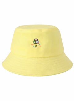 Buy Unisex Fashion Embroidered Bucket Hat Summer Fisherman Cap for Men Women Teens in Saudi Arabia