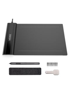 اشتري S640 Graphics Drawing Tablet 6 x 4 Inch Active Area 8192 Levels Pressure Art Graphics Tablet with Battery-free Stylus 8 Pen Nibs Compatible with Windows Mac OS Android في الامارات