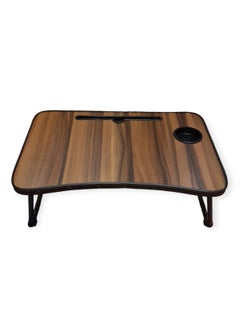 Buy Portable Multi Use Folding Laptop Table - 60*40 Cm - Dark brown in Egypt