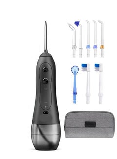 Buy H2O Power Electric Floss Dental Water Flossing Device Tooth Cleaner Water Dental Floss Picks Black in UAE