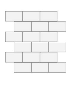 Buy 10-Sheet Peel and Stick Tile for Kitchen Backsplash 12x12 inches Off White Subway Tile with Grey Grout in UAE