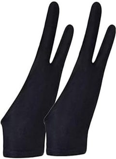 اشتري 2 PCS Two-Finger artist Drawing Glove Glove for Graphics Drawing Tablet Light Box Tracing Light Pad في مصر