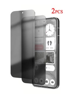 اشتري 2 PCS Privacy Tempered Glass Screen Protector for Nothing Phone 2A, Easy to Install Protection with Fingerprint Ultra Clear Touch Sensitivity Anti-Spy Screen Protector في السعودية