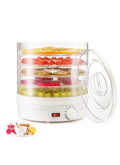 Buy Food Dehydrator, 5 Tier and Digital Temperature Controls, Electric Food Preserver Machine with Powerful Drying Capacity for Fruits, Veggies, Meats & Dog Treats (Round) in UAE