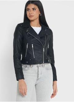 Buy Pocket Detail Zipped Jacket in Saudi Arabia