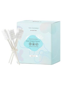 Buy Baby Tongue Cleaner Disposable Infant Toothbrush Clean Newborn Baby Mouth Oral Cleaner with Paper Handle Dental Care for 0-36 Month 30 Count/Pack in UAE