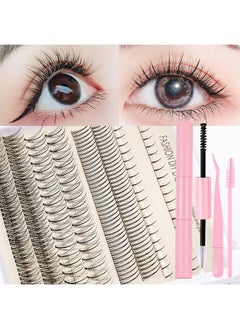 Buy 282Pcs Barbie DIY Single Cluster False Eyelashes Glue Set Natural Segmented Grafting Eyelash Extension Kit in UAE