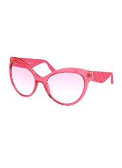 Buy Women's Mirrored Butterfly Shape Plastic Sunglasses GU0013072U61 - Lens Size: 61 Mm - Shiny Pink in Saudi Arabia