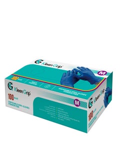 اشتري Kleen Grip 100 Blue Disposable Vinyl Gloves Powder Free Medium في الامارات