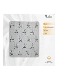 Buy Soft Baby Blankets for Boys & Girls Blankets Unisex for Baby 100% Combed Cotton Soft Lightweight  Official Nurtur Product  TRHA24220 in Saudi Arabia