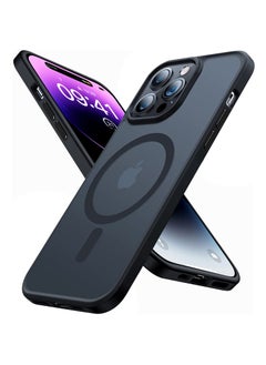 Buy iPhone 14 Pro Max Case Cover Compatible with Magsafe Magnetic Designed Shockproof Case Translucent Matte Protective Cover Back Hard Cases with Magnet for iPhone 14 Pro Max Case Black in Saudi Arabia