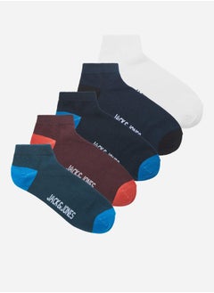 اشتري Pack of 5 - Contrast Heel Ankle Socks في السعودية