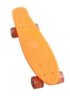 Buy Skateboard For Children With LED Wheels, Orange in Saudi Arabia