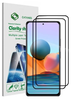 Buy 2 Pack For Xiaomi Redmi Note 10 Pro Screen Protector Tempered Glass Full Glue Back in UAE