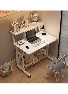 Buy Multi-functional study table with book storage shelf and wheels in Saudi Arabia