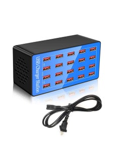 اشتري USB Charger Station, 20-Port 100W/20A Multiple USB Charging Station, Multi Ports USB Charger Charging, Tablets and Other USB Devices, for Hotels, Shops, Schools, Shopping malls and Travel في السعودية