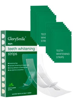 اشتري 28 Pieces PAP+ Mint Flavor Teeth Whitening Strips For 14 Treatments With Teeth Shade Guide Oral Hygiene Care Brighten And Whitening Teeth Dental Care Remove All Kind Of Stains في الامارات