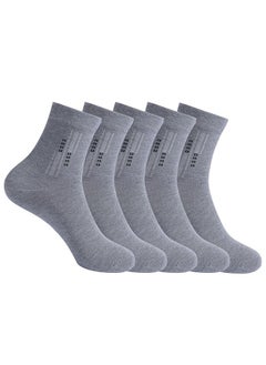 Buy 5 Pairs Mens Socks,Anti Blister Cushioned Breathable Running Cotton Socks, Athletic Ankle Sports Socks,Low Cut Athletic Socks for Sports, Walking in Saudi Arabia