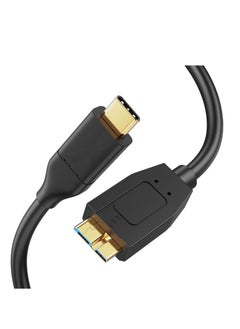 Buy USB C Hard Drive Cable 2FT, 10Gbps Data Transfer Speed, USB C to Micro B Male Cable, Compatible with iPhone 15 Plus/15 Pro Max, Seagate, WD My Passport, External Hard Drive Black in UAE