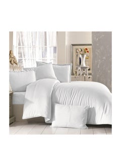 Buy COMFY 6 PC STRIPED HOTEL QUALITY COMFORTER SET WHITE in UAE