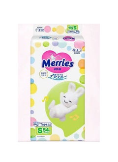 Buy Merries Diapers Baby Diapers S54 pcs 4-8 KG in UAE