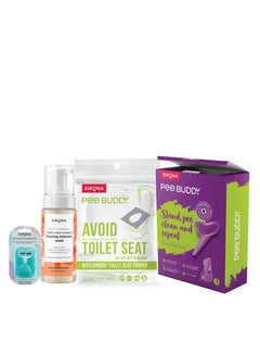 Buy Sirona Essential Hygiene Kit, Sirona Apple Cider Feminine Wash, 5 Blade Razor, PeeBuddy Portable Urination Device, and Disposable Seat Covers, Perfect for Hygiene on the Go, Camping. in UAE