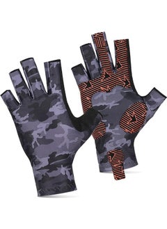 اشتري Fishing Gloves with Silicone Pro Anti-Slip Sun Protection for Outdoors Breathable Lightweight Fishing Accessories في الامارات