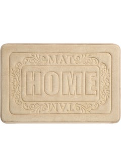 Buy Home Letter Bathroom Bibulous Slippery Mat Beige 40x60cm in Saudi Arabia