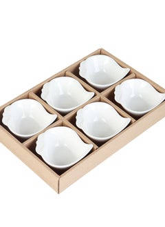 Buy Ceramic nut and cake mold set of 6-white8 in Saudi Arabia