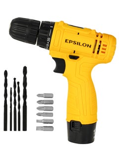 Buy Epsilon 12V Cordless Drill- EPSCD1557- Chuck Size 3/8*10 mm, Perfect for Home and Business, No Load Speed 0-1250 RPM, in UAE